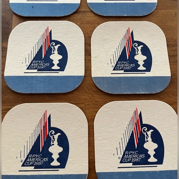 Louis Vuitton Cup Coasters Challenger Races Bar Collectable Sailing 1987 - Picture 2 of 4